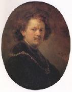 REMBRANDT Harmenszoon van Rijn, Self Portrait Bareheaded (mk05)